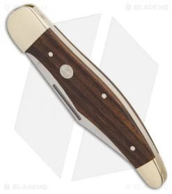 Boker Hunter's Knife Classic Gold 5.25" Desert Ironwood 114014 -Boker Shop Boker Hunters Traditional Desert Ironwood Satin BHQ 86573 er spine