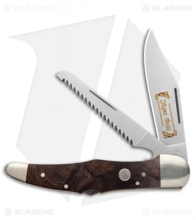 Boker Jager Gold Duo Lock Back Folding Knife Walnut Wood (4" Satin) 114025 3 Boker Jager Gold Duo Lock Back Folding Knife Walnut Wood (4" Satin) 114025