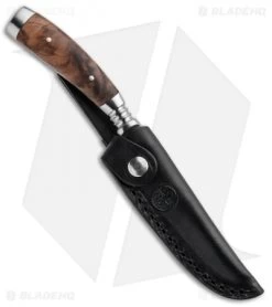 Boker Jager Gold Gobec Nicker Fixed Blade Knife Walnut Wood (4" Satin) 122532 -Boker Shop Boker Jager Gold Gobec Nicker Walnut Wood Satin 122532 BHQ 90295 jr sheath