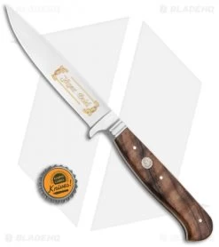Boker Jager Gold Nicker 11 Fixed Blade Knife Walnut Wood (4.4" Satin) 121534 -Boker Shop Boker Jager Gold Nicker 11 Walnut Wood Satin 121534 BHQ 90296 jr bottlecap