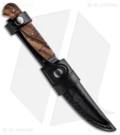 Boker Jager Gold Nicker 11 Fixed Blade Knife Walnut Wood (4.4" Satin) 121534 -Boker Shop Boker Jager Gold Nicker 11 Walnut Wood Satin 121534 BHQ 90296 jr sheath