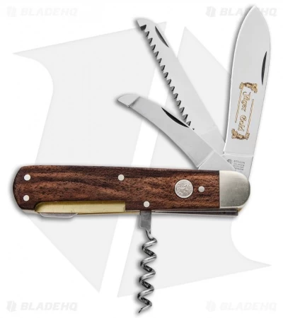 Boker Jager Gold Quadro Lockback Folding Knife Walnut Wood (3.38" Satin) 110646 3 Boker Jager Gold Quadro Lockback Folding Knife Walnut Wood (3.38" Satin) 110646