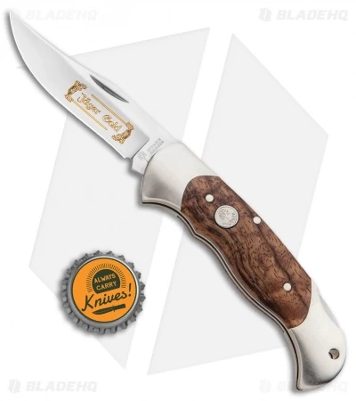 Boker Jager Gold Scout Folding Lockback Knife Walnut Wood (3.13" Satin) 112086 7 Boker Jager Gold Scout Folding Lockback Knife Walnut Wood (3.13" Satin) 112086 - Image 5
