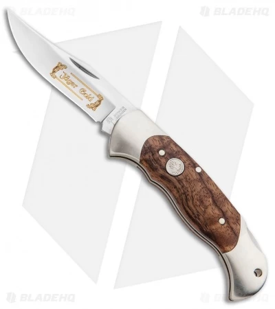 Boker Jager Gold Scout Folding Lockback Knife Walnut Wood (3.13" Satin) 112086 3 Boker Jager Gold Scout Folding Lockback Knife Walnut Wood (3.13" Satin) 112086