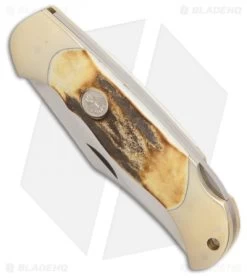Boker Junior Scout Lockback Knife Stag (2.6" Satin) 111910 -Boker Shop Boker Junior Scout Stag satin BHQ 86595 er spine