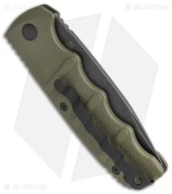 Boker Kalashnikov Drop Point Automatic Knife OD Green (3.25" Smokewash) -Boker Shop Boker Kalashnikov Auto OD Green D2 Smokewash BHQ 144761 jr side