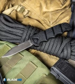 Boker Kalashnikov Bowie D/A OTF Automatic Knife (3.5" Black SW D2) -Boker Shop Boker Kalashnikov Bowie D A OTF Automatic Knife Black SW D2 BHQ 113130 kp tac web