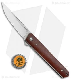 Boker Kwaiken Liner Lock Flipper Knife Cocobolo Wood (3.5" Satin) -Boker Shop Boker Kwaiken Flipper Cocobolo Wood Satin BHQ 112730 jr bottlecap