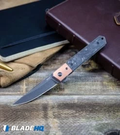Boker Kwaiken Flipper Knife Marble Carbon Fiber/Copper (3.5" Smokewash) 11 Boker Kwaiken Flipper Knife Marble Carbon Fiber/Copper (3.5" Smokewash) -Boker Shop Boker Kwaiken Flipper Knife Marble Carbon Fiber Copper Smokewash BHQ77842 kp old wood books web