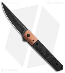 Boker Kwaiken Flipper Knife Marble Carbon Fiber/Copper (3.5" Smokewash)