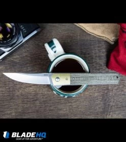 Boker Kwaiken Flipper Knife Canvas Micarta/Brass Bolster (3.5" Stonewash) 11 Boker Kwaiken Flipper Knife Canvas Micarta/Brass Bolster (3.5" Stonewash) -Boker Shop Boker Kwaiken Tuxedo Flipper Knife Canvas Micarta Brass Stonewash BHQ77843 kp wood cool textures web