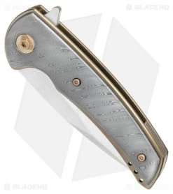 Boker Les Voorhies Special Run Model 13 Liner Lock Knife Damascus (3.2" Satin) -Boker Shop Boker Les Voorhies Special Run Model 13 damascus satin BHQ 77327 er spine