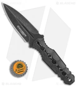 Boker Magnum Lil' Grave Digger Fixed Blade Knife Micarta (3.7" Black SW) 02SC518 -Boker Shop Boker Lil Grave Digger Micarta Black SW BHQ 86604 er bottlecap