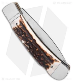 Boker Lockback Gentleman's Knife Stag Bone (2.8" Satin) -Boker Shop Boker Lockback Gentlemans Knife Stag Bone 2in Polish BHQ 146639 td side