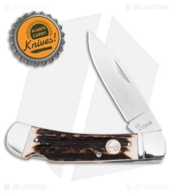 Boker Lockback Gentleman's Knife Stag Bone (2.8" Satin) -Boker Shop Boker Lockback Gentlemans Knife Stag Bone 2in Polish BHQ 146639 td size