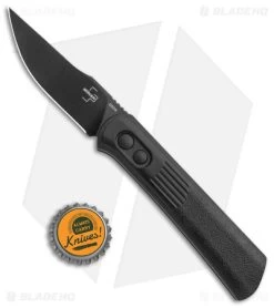 Boker Lundquist Alluvial Automatic Knife Black (3" Black) 9 Boker Lundquist Alluvial Automatic Knife Black (3" Black) -Boker Shop Boker Lundquist Alluvial Auto Black Aluminum Black BHQ 125068 jr bottlecap