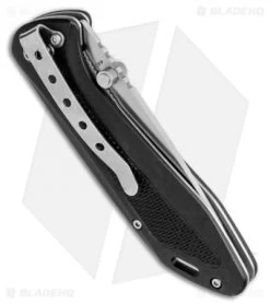 Boker Magnum Advance Checkering Black Liner Lock Knife Aluminum (3.1" Satin) -Boker Shop Boker Magnum Advance Checkering Black Liner Lock Knife Aluminum 3.1in Satin 01RY302 BHQ 111611 LS Side