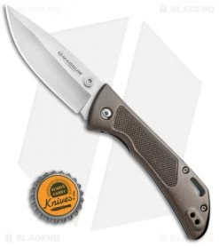 Boker Magnum Advance Checkering Bronze Liner Lock Knife Aluminum (3.1" Satin) -Boker Shop Boker Magnum Advance Checkering Bronze Liner Lock Knife Aluminum 3.1in Satin 01RY303 BHQ 111613 LS Bottlecap 1