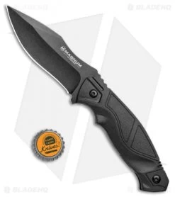 Boker Magnum Advance Pro Fixed Blade Knife Black (4.25" Black) -Boker Shop Boker Magnum Advance Pro Black Black 02RY300 BHQ 98586 jr bottlecap
