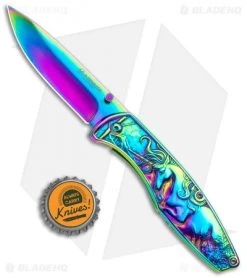 Boker Magnum Anna's Rainbow Unicorn Frame Lock Knife (3.5" Spectrum) 01MB231 -Boker Shop Boker Magnum Annas Rainbow Unicorn FL Rainbow 01MB231 BHQ 118405 jr bottlecap
