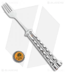 Boker Magnum Balifork Butterfly Trainer (4" Satin Fork) -Boker Shop Boker Magnum Balifork Butterfly Knife Trainer BHQ 94432 ns bottlecap