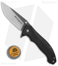 Boker Magnum Black & Satin Liner Lock Knife Black G-10 (3.25" Satin, Black) 9 Boker Magnum Black & Satin Liner Lock Knife Black G-10 (3.25" Satin, Black) -Boker Shop Boker Magnum Black Satin BHQ 80848 er bottlecap