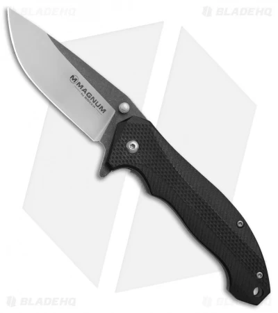 Boker Magnum Black & Satin Liner Lock Knife Black G-10 (3.25" Satin, Black) 3 Boker Magnum Black & Satin Liner Lock Knife Black G-10 (3.25" Satin, Black)