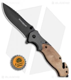 Boker Magnum Blomkvist Liner Lock Knife Wood (3.4" Black) -Boker Shop Boker Magnum Blomkvist Liner Lock Knife Wood 3.4in Black 01MB735 BHQ 111675 LS Bottlecap