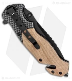 Boker Magnum Blomkvist Liner Lock Knife Wood (3.4" Black) -Boker Shop Boker Magnum Blomkvist Liner Lock Knife Wood 3.4in Black 01MB735 BHQ 111675 LS Side