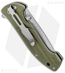 Boker Magnum Brutus Liner Lock Knife OD Green G-10 (3.25" Satin) -Boker Shop Boker Magnum Brutus LL OD Green G 10 Satin 01MB719 BHQ 98849 jr side