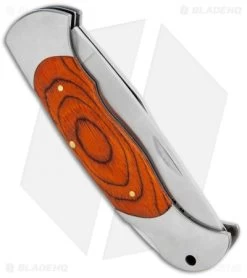 Boker Magnum Classic Hunter Slim Lockback Knife Wood (3.5" Satin) 01MB128 -Boker Shop Boker Magnum Classic Hunter Slim LB Wood Satin BOM01MB138 BHQ 94788 jr side