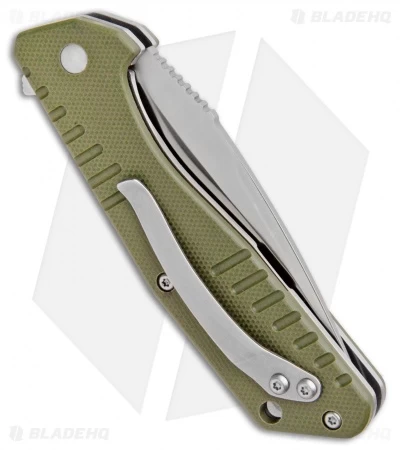 Boker Magnum Coccodrillo Vero Liner Lock Knife OD Green G10 (3.125" Satin) 5 Boker Magnum Coccodrillo Vero Liner Lock Knife OD Green G10 (3.125" Satin) - Image 3