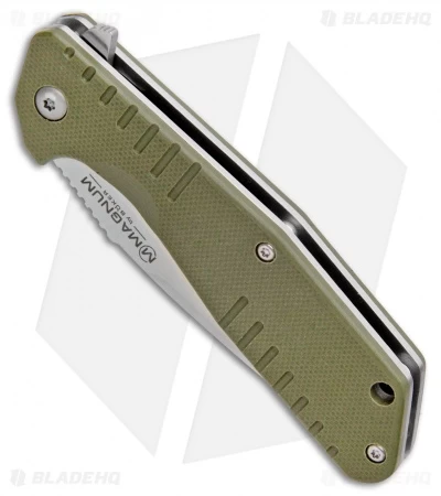 Boker Magnum Coccodrillo Vero Liner Lock Knife OD Green G10 (3.125" Satin) 4 Boker Magnum Coccodrillo Vero Liner Lock Knife OD Green G10 (3.125" Satin) - Image 2