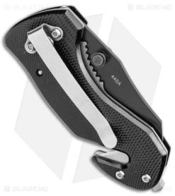 Boker Magnum Compact Rescue Liner Lock Knife (2.375" Black) 01MB456 -Boker Shop Boker Magnum Compact Rescue LL Black BHQ 40385 jr side