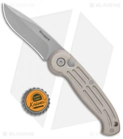Boker Magnum Drop Point Automatic Knife Champagne (3.25" Bead Blast) 01BO007 -Boker Shop Boker Magnum DP Auto Champagne BB 01BO007 BHQ 0099 jr bottlecap