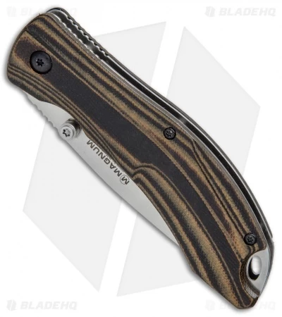 Boker Magnum Dark Earth Liner Lock Knife Brown G-10 (3.375" Satin) 01SC656 4 Boker Magnum Dark Earth Liner Lock Knife Brown G-10 (3.375" Satin) 01SC656 - Image 2