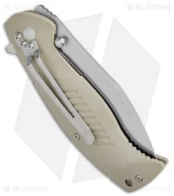 Boker Magnum Delta Whiskey Liner Lock Knife Tan G-10 (3.5" Satin) 01MB703 -Boker Shop Boker Magnum Delta Whiskey LL Tan G 10 Satin 01MB703 BHQ 71466 jr side 2