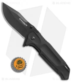 Boker Magnum Doorkicker Liner Lock Knife (3.3" Black) 01MB709 -Boker Shop Boker Magnum Doorkicker black BHQ 71472 er bottlecap