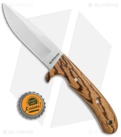 Boker Magnum Elk Hunter Fixed Blade Knife Zebra Wood (4.2" Satin) -Boker Shop Boker Magnum Elk Hunter Fixed Blade Zebra Wood Satin BHQ 139185 jr bottlecap