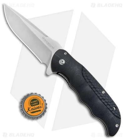 Boker Magnum Foxtrot Golf Liner Lock Knife Black G-10 (3.5" Satin) 01MB701 6 Boker Magnum Foxtrot Golf Liner Lock Knife Black G-10 (3.5" Satin) 01MB701 - Image 4