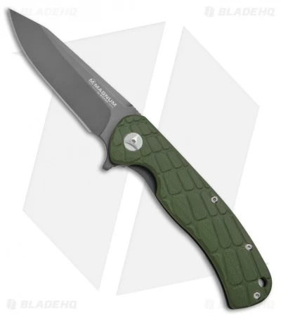 Boker Magnum Foxtrot Sierra Frame Lock Knife Green G-10 (3.3" Gray) 01MB705 3 Boker Magnum Foxtrot Sierra Frame Lock Knife Green G-10 (3.3" Gray) 01MB705