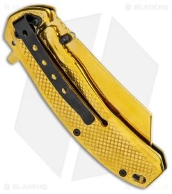 Boker Magnum Golden Skull Spring Assisted Knife Stainless Steel (3.3" Gold) 8 Boker Magnum Golden Skull Spring Assisted Knife Stainless Steel (3.3" Gold) -Boker Shop Boker Magnum Golden Skull SA SS Gold 01SC070 BHQ 111686 jr side