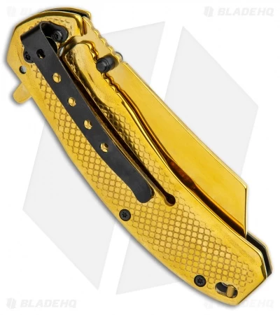 Boker Magnum Golden Skull Spring Assisted Knife Stainless Steel (3.3" Gold) 5 Boker Magnum Golden Skull Spring Assisted Knife Stainless Steel (3.3" Gold) - Image 3