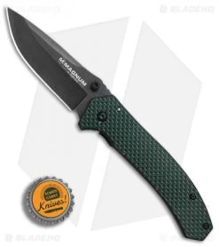 Boker Magnum Green Strike Frame Lock Knife LSCF/G-10 (3.3" Black SW) 01MB637 -Boker Shop Boker Magnum Green Strike BHQ 80833 er bottlecap