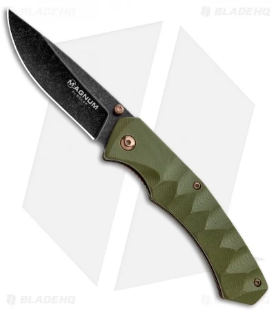 Boker Magnum Iguanodon Liner Lock Knife OD Green G-10 (3.3" Black SW) 01SC072 3 Boker Magnum Iguanodon Liner Lock Knife OD Green G-10 (3.3" Black SW) 01SC072