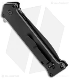 Boker Magnum Intricate Spring Assisted Knife Black Aluminum (3.5" Two-Tone) -Boker Shop Boker Magnum Intricate SA Black Aluminum Black 01LL312 BHQ 120938 jr side