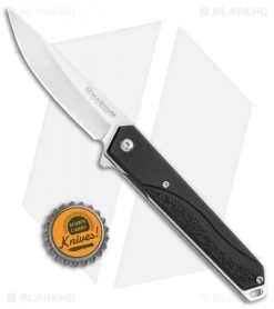 Boker Magnum Japanese Iris Liner Lock Knife Aluminum (3.25" Satin) -Boker Shop Boker Magnum Japanese Iris LL Aluminum Satin 01RY322 BHQ 111615 jr bottlecap