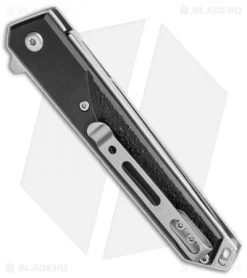 Boker Magnum Japanese Iris Liner Lock Knife Aluminum (3.25" Satin) -Boker Shop Boker Magnum Japanese Iris LL Aluminum Satin 01RY322 BHQ 111615 jr side