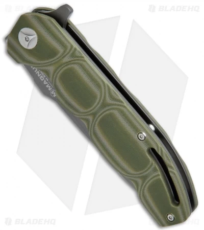 Boker Magnum Leader Liner Lock Knife OD Green G-10 (3.75" Gray) 01MB702 4 Boker Magnum Leader Liner Lock Knife OD Green G-10 (3.75" Gray) 01MB702 - Image 2