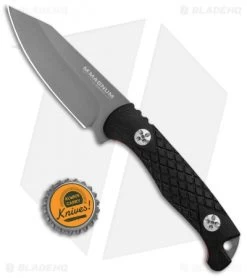 Boker Magnum Life Knife Fixed Blade Black G-10 (3.6" Gray) 02MB201 -Boker Shop Boker Magnum Life Black G 10 Gray 02MB201 BHQ 102955 jr bottlecap